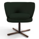Ver imagem 2 de Poltrona Decorativa Sala de Estar Melissa Base Xis Giratória B-303 Veludo Verde Musgo - Domi