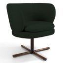 Ver imagem 1 de Poltrona Decorativa Sala de Estar Melissa Base Xis Giratória B-303 Veludo Verde Musgo - Domi