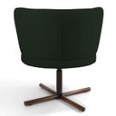 Ver imagem 4 de Poltrona Decorativa Sala de Estar Melissa Base Xis Giratória B-303 Veludo Verde Musgo - Domi