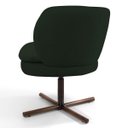 Ver imagem 3 de Poltrona Decorativa Sala de Estar Melissa Base Xis Giratória B-303 Veludo Verde Musgo - Domi