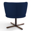 Ver imagem 4 de Poltrona Decorativa Sala de Estar Melissa Base Xis Giratória B-304 Veludo Azul Marinho - Domi
