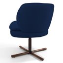 Ver imagem 3 de Poltrona Decorativa Sala de Estar Melissa Base Xis Giratória B-304 Veludo Azul Marinho - Domi