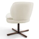 Ver imagem 3 de Poltrona Decorativa Sala de Estar Melissa Base Xis Giratória B-309 Veludo Bege - Domi