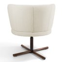 Ver imagem 4 de Poltrona Decorativa Sala de Estar Melissa Base Xis Giratória B-309 Veludo Bege - Domi