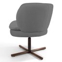 Ver imagem 3 de Poltrona Decorativa Sala de Estar Melissa Base Xis Giratória B-317 Veludo Cinza - Domi
