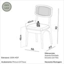 Ver imagem 7 de Mesa de Jantar Redonda Base Ripada C/ 4 Cadeiras 100% Mdf Cor:off White com Freijó e Bege Rústico