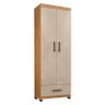 Guarda Roupa 2 Portas França Carvalho Off White com Pés - 1