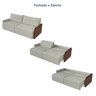 Sofá Cama Retrátil e Reclinável 4 Lugares 250cm Jequitibá CabeCasa MadeiraOriginals - 4