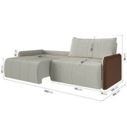 Sofá Cama Retrátil e Reclinável 4 Lugares 250cm Jequitibá CabeCasa MadeiraMadeira - 3