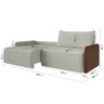 Sofá Cama Retrátil e Reclinável 4 Lugares 250cm Jequitibá CabeCasa MadeiraOriginals - 3