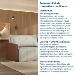 Sofá Cama Retrátil e Reclinável 4 Lugares 250cm Jequitibá CabeCasa MadeiraMadeira - 11