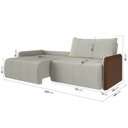 Ver imagem 3 de Sofá Cama Retrátil e Reclinável 4 Lugares 250cm Jequitibá CabeCasa MadeiraOriginals