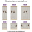 Ver imagem 6 de Guarda-roupa Infantil 62cm 2 Portas com Vidro e 2 Gavetas Teddy Multimóveis Mp4486 Madeirado/off