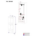 Ver imagem 4 de Guarda-roupa Infantil 62cm 2 Portas com Vidro e 2 Gavetas Teddy Multimóveis Mp4486 Madeirado/off