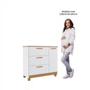 Ver imagem 5 de Cômoda Infantil 100% MDF com 1 Porta e 3 Gavetas 98cm Multimóveis Crper-CMO018 Branco/Madeirado
