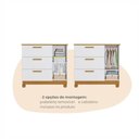 Ver imagem 3 de Cômoda Infantil 100% MDF com 1 Porta e 3 Gavetas 98cm Multimóveis Crper-CMO018 Branco/Madeirado