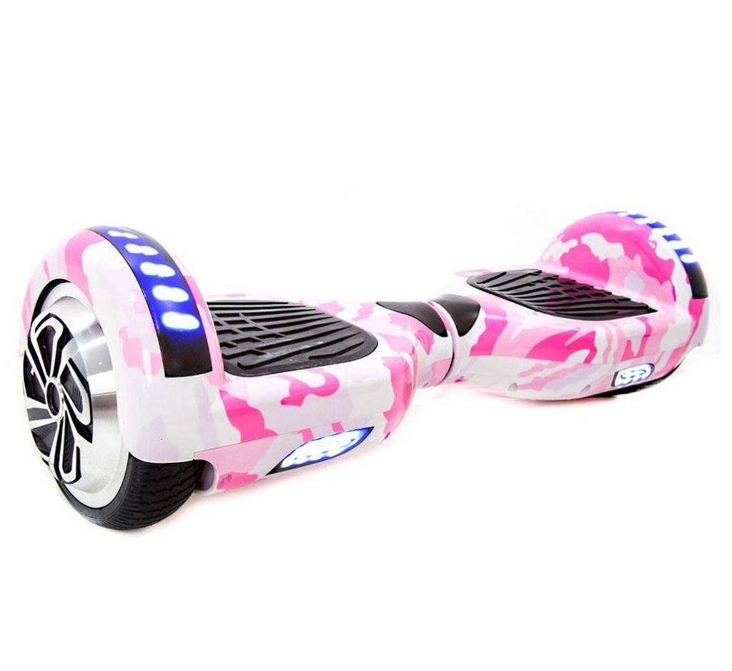 Hoverboard Skate Elétrico 6.5 Rosa Camuflado Led Bluetooth - 1