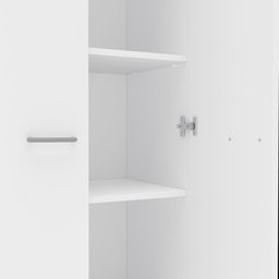 Armário Multiuso Picuí 2 Portas 4 Prateleiras Branco - Politorno - 6