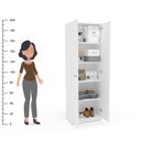 Ver imagem 7 de Armário Multiuso Picuí 2 Portas 4 Prateleiras Branco - Politorno