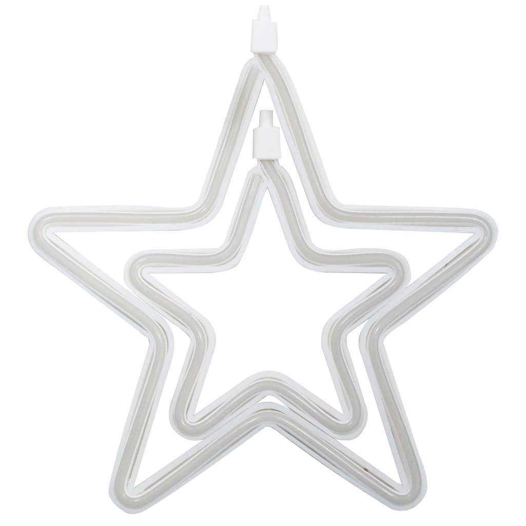 Decoração Varal Cordão Fio Luzes Colorida Estrela 2,5m 220v