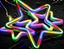 Ver imagem 2 de Decoração Varal Cordão Fio Luzes Colorida Estrela 2,5m 220v