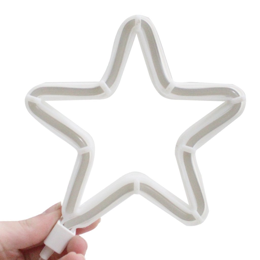 Decoração Varal Cordão Fio Luzes Colorida Estrela 2,5m 220v - 4