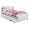 Cama Solteiro com Cama Auxiliar - Milênio Plus-Branco - Móveis D'Doro - 2