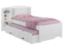 Ver imagem 2 de Cama Solteiro com Cama Auxiliar - Milênio Plus-Branco - Móveis D'Doro