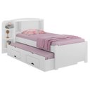 Ver imagem 2 de Cama Solteiro com Cama Auxiliar - Milênio Plus-Branco - Móveis D'Doro