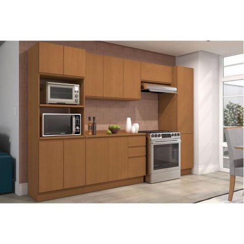 Cozinha Modulada Completa Ciela 6 Peças (2aéreos+1balcão+1paneleiro+1torrequente+1complemento)