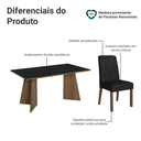 Ver imagem 4 de Conjunto Sala de Jantar Tampo de Madeira 4 Cadeiras Rustic/preto/oxford Évora Madesa