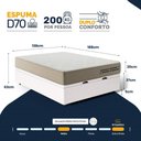 Ver imagem 3 de Cama Box Baú com Colchão de Espuma D70 Double Face Ortopédico Double Sense Casal 138cm