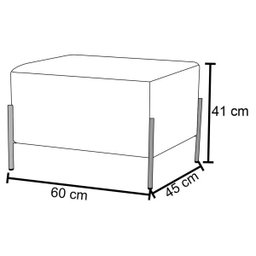 Puff Decorativo 60cm Base Aço Status B-303 Veludo Verde Musgo- Domi - 3