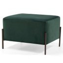 Ver imagem 1 de Puff Decorativo 60cm Base Aço Status B-303 Veludo Verde Musgo- Domi