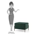 Ver imagem 4 de Kit 2 Puffs Decorativos 60cm Base Aço Status B-303 Veludo Verde Musgo- Domi