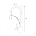 Ver imagem 5 de Torneira Misturador Monocomando de Mesa para Cozinha Bica Alta 1/2'' Flex com Ducha Preto Addra