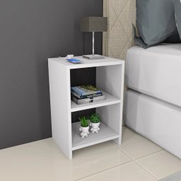 Mesa de Cabeceira Branca 49x30x25 Cm - Ideal para Quarto Moderno e Organizado - 2