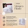 Kit Edredom Mônaco Fitado Percal Soft 300 Fios com Fronhas King 03 Peças - Dupla Face Listrado Aceti - 7