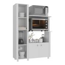 Ver imagem 1 de Balcão Multiuso 96,2cm com Vidro 3 Portas para Forno e Micro-ondas Multimóveis Cr20343 Branco