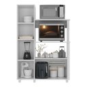 Ver imagem 5 de Balcão Multiuso 96,2cm com Vidro 3 Portas para Forno e Micro-ondas Multimóveis Cr20343 Branco