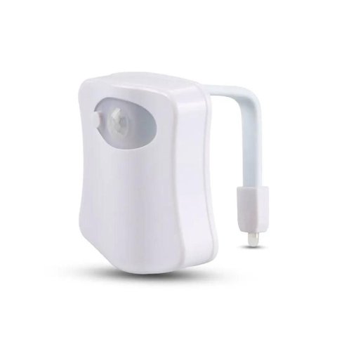 Luminaria com Sensor de Presenca para Vaso Sanitario Luz Movimento Privada Criança Led 8 Cores