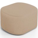 Ver imagem 2 de Kit 2 Puffs Decorativos Orgânico para Living Quarto 70cm Doha W01 Linho Bege Escuro - Lyam Decor