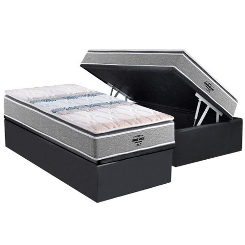 Cama Box Baú Solteiro: Colchão Anatômico Probel D33 / Ag65 Guarda Costas Extreme Resistence +