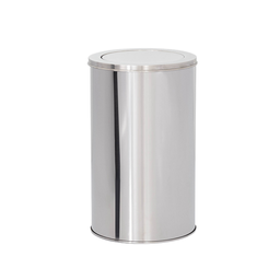 Lixeira em Aço Inox 20l Basculante Redonda 24x40 - 2