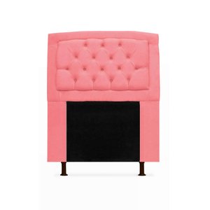 Cabeceira Geovana Para Cama Box Solteiro 120cm com Capitonê Suede - Ecotec Decor:Rosa