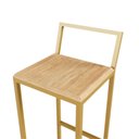Ver imagem 2 de Jogo 3 Banqueta Alta Balcão Bistrô Dourada Confort Industrial Premium Pinus Don Castro Decor Industr