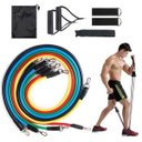 Ver imagem 2 de Kit Extensor Elástico 11 Peças Exercício Fitness Pilates