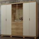 Ver imagem 1 de Guarda Roupa Casal 260cm Vidro Reflecta Vonn Nature/fendi V02 - Mpozenato