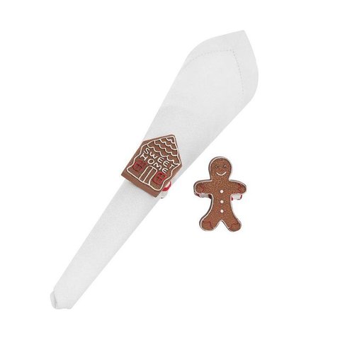 Jogo de Argola de Guardanapo Home Style Cokies Natal 15 Cm