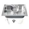 Cuba Cozinha Aço Inox Acessórios 50x40 Torneira Flexivel - 2